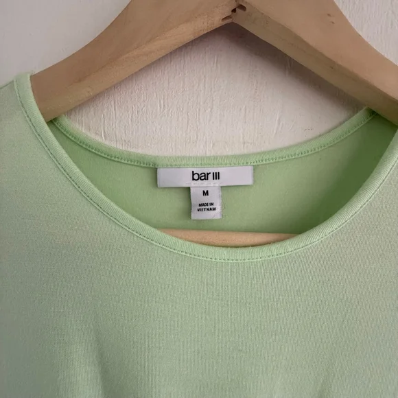 Bar III Mint Green Cutout Dress | Sheer Jersey | Size Medium - Picture 3 of 7